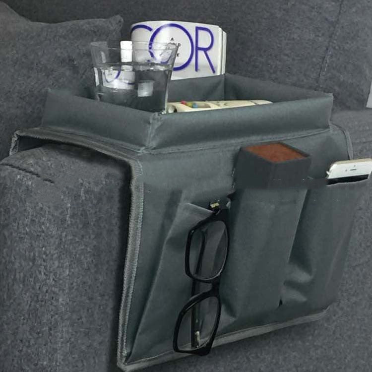Handrail Couch Armrest Arm Rest Organizer Remote Control Holder Bag On TV Sofa